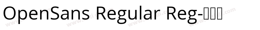 OpenSans Regular Reg字体转换
